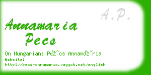 annamaria pecs business card